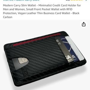 Slim Carry Wallet with RFID protection